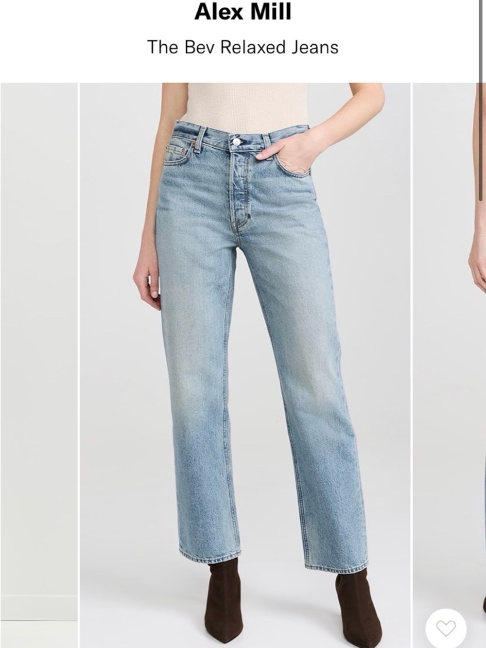 Alex Mill The Bev Straight Jean Vintage Indigo EUC Sz 29